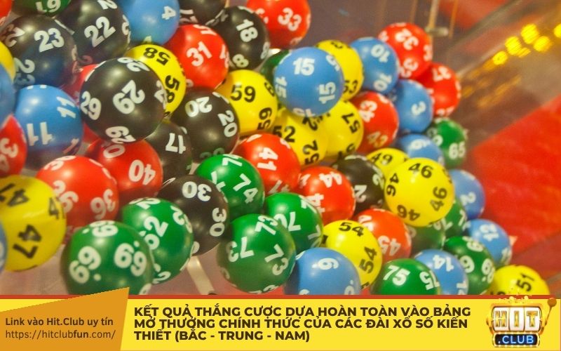 Kết quả thắng cược dựa hoàn toàn vào bảng mở thưởng chính thức của các đài Xổ số Kiến thiết (Bắc - Trung - Nam)